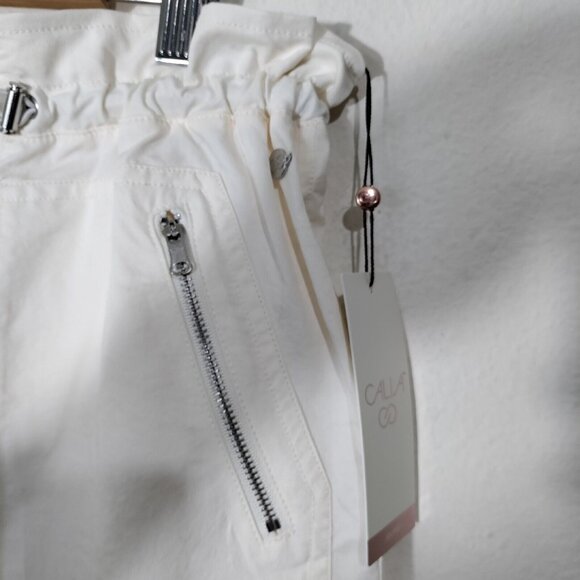 Calia By Carrie Underwood Woven Paper Bag Shorts Mod Rise Relaxed Fit Size XL - Picture 3 of 13